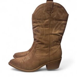 Tan Heeled cowgirl Boots for Women
